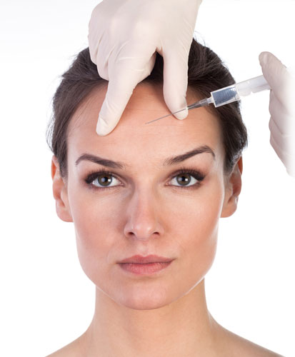 woman receiving botox